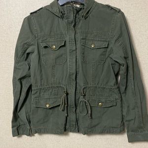 Green canvas style jacket by Chocolate. Size is Medium